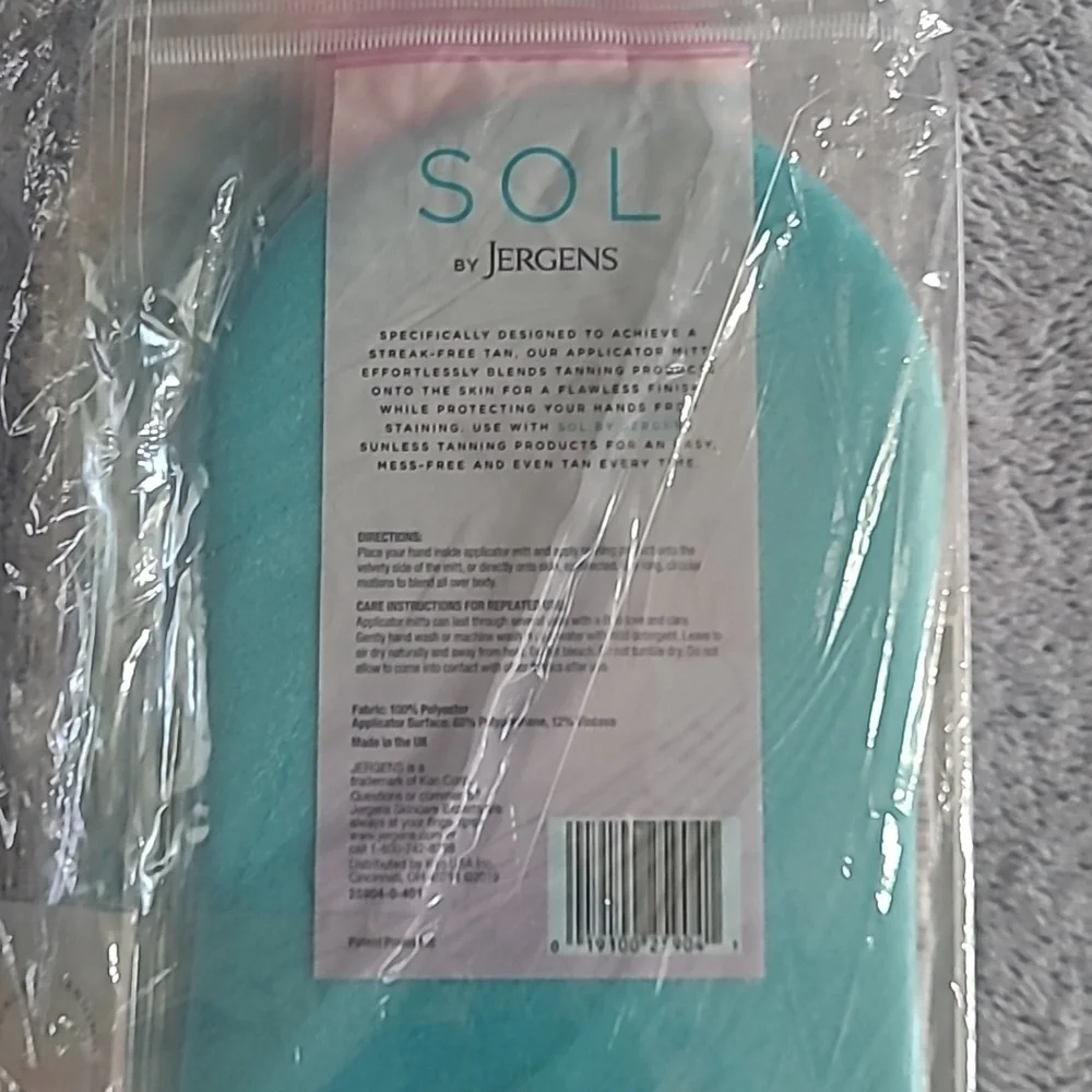 SOL by Jergens Sunless Tanning  8 Mitt in Pink  Brand New - Picture 2 of 5